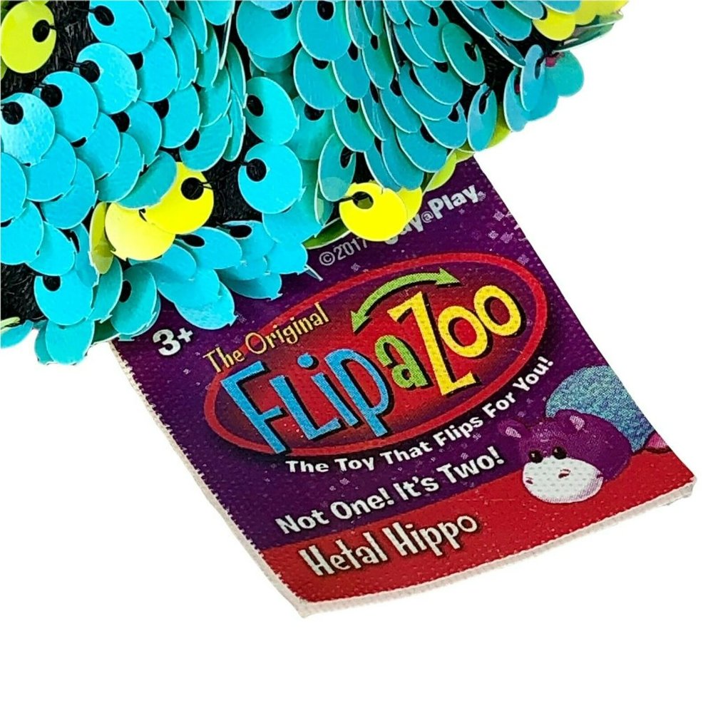 The Original Flip a Zoo Hetal Hippo & Janika Giraffe Plush Toy Pillow 11.5" - Picture 4 of 4